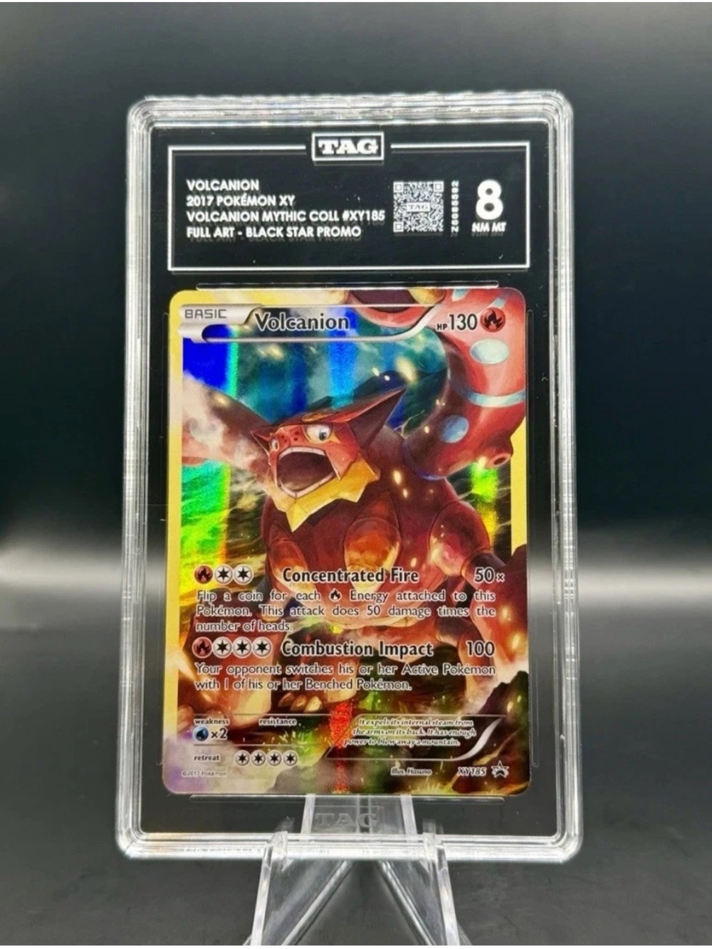 TAG 8 Black Star Volcanion Full Art Holo